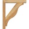 Ekena Millwork Funston Block Rough Sawn Bracket w/ Offset Brace, Western Red Cedar, 4"W x 18"D x 22"H BKT0402X18X22FST05RWR - alternate 4